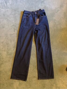 Just Black Denim Retro Wide Straight Jeans